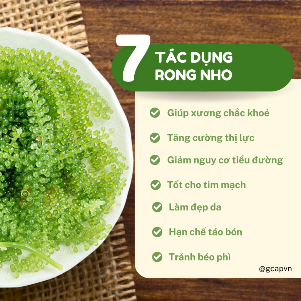 7+ Tác dụng rong nho